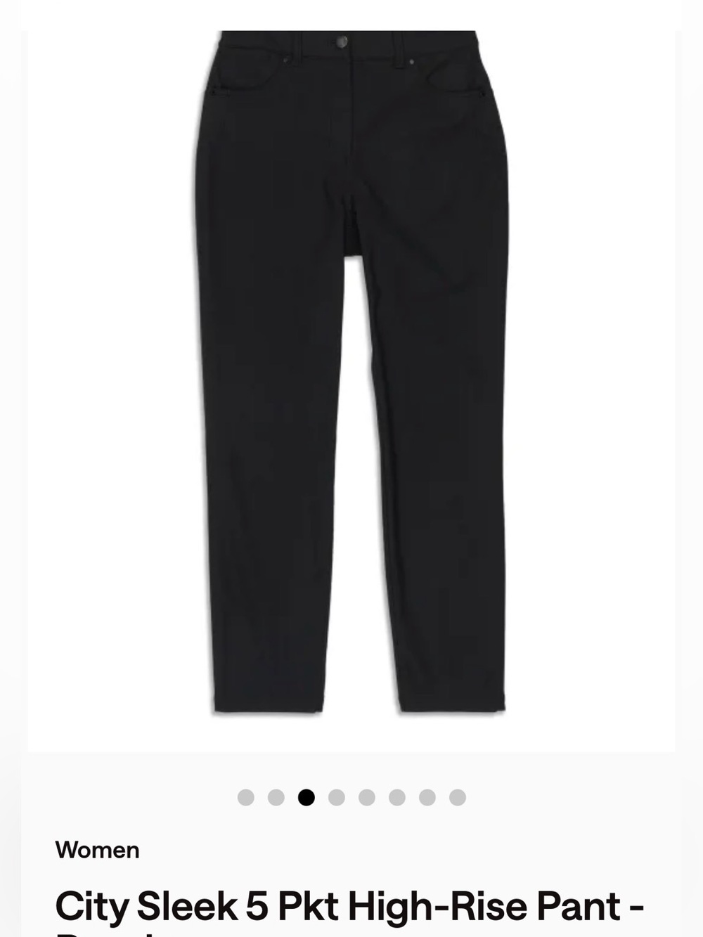 lululemon athletica Black High-Rise City Sleek 5-Pocket Pants